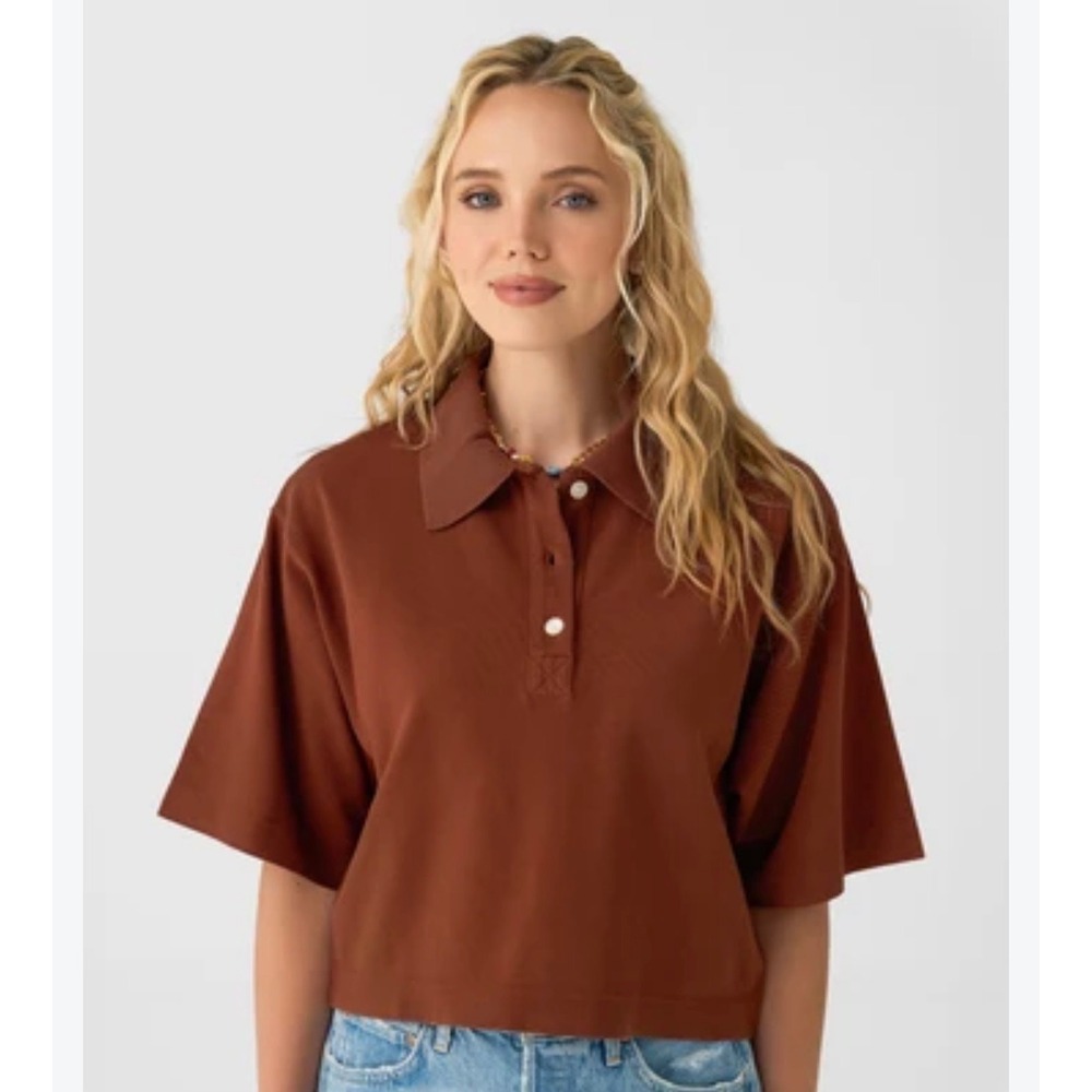 CITIZENS OF HUMANITY Lowen Oversized Polo Chai Size M MSRP $188